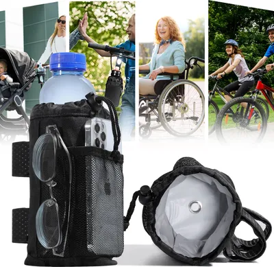 Produktbild von ‎Fahrrad Wasserflaschenhalter Bag Fahrrad Flaschenhalter Wasserflaschen Tasche Fahrrad Getränkehalter für Kinderwagen Mountainbike Fahrradzubehör