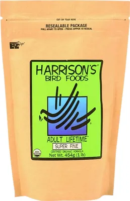 Immagine prodotto di Harrison's Adult Lifetime Super Fine Organic Bird Food - Pellet a grana fine per tutto l'anno - 450g