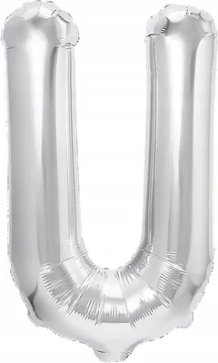Immagine prodotto di Palloncino in foil a forma di lettera U 40cm color argento per varie occasioni