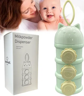Produktbild von Milchpulverspender Grün- Milchpulver-Dosierboxen Babynahrung - BPA-freie Milchpulver-Aufbewahrungsboxen