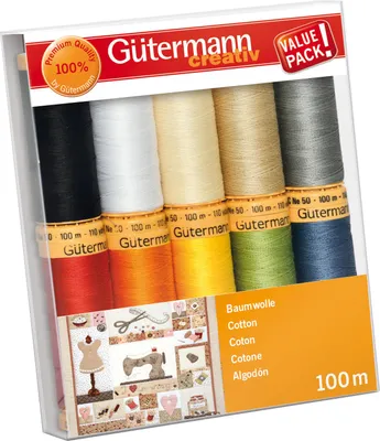 Produktbild von Gütermann Nähfaden-Set Baumwolle 10x100m Col.1