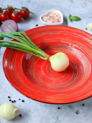 Zdjęcie produktu dla Wilmax Talerz głęboki porcelanowy czerwony, 25,5 cm, 350 ml - WL-669227/A