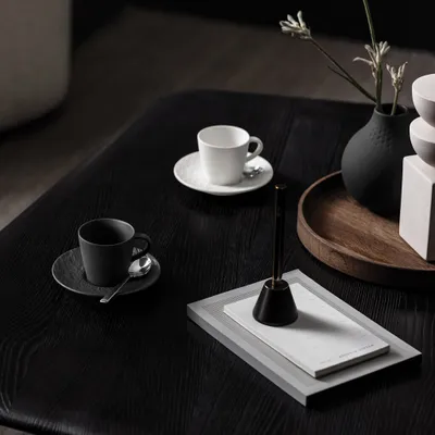 Produktbild von Villeroy & Boch Vorteilset 6 Stück Manufacture Rock Mokka-/Espressountertasse Premium Porcelain schwarz 1042391430