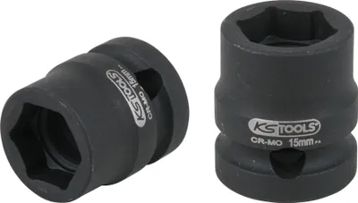Produktbild von KS Tools 515.0062, Steckschlüssel-Satz, 1/2", Metrisch, 15 Kopf/Köpfe, 15 mm, Chrom-Molybdän-Stahl
