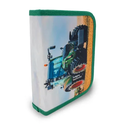 Produktbild von itenga Schüler-Etui Mäppchen Traktor 28 teilig 1-Zipper