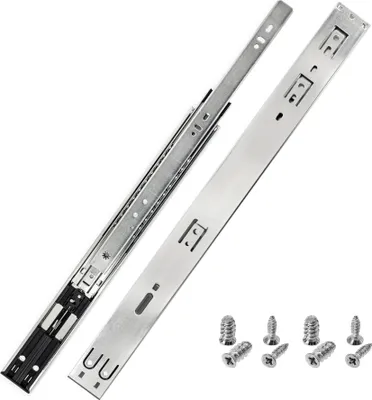 Produktbild von HELPMATE Schubladenschienen softclose Vollauszug 500 mm 1 Paar 2er Set Kugelvollauszüge Schubladenauszug Schienensystem Schubladenführung Stahl verzinkt silber inkl. Befestigungsmaterial