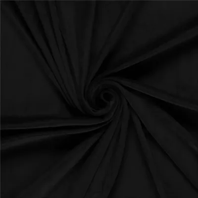Nicky-Stoff Velour Nicky uni Zuschnitt ab 50 x 150cm Velourstoff Baumwolle schwarz