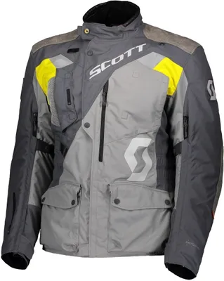 Zdjęcie produktu dla Tekstylna kurtka motocyklowa Scott Dualraid Dryo, ciemnoniebieska/zielona, krótka XL