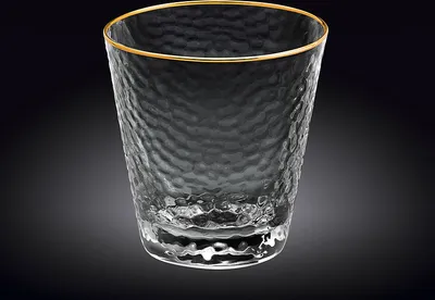 Immagine prodotto di Wilmax Gold Rim, bicchiere da 300 ml in vetro borosilicato trasparente WL-888632/A