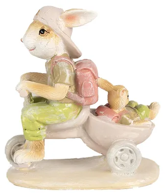 Imagen del producto de Clayre & Eef, figura de conejo, 12 cm, color marrón, poliresina