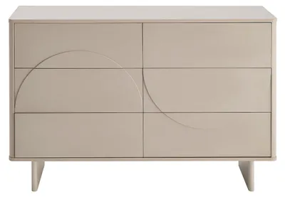 Produktbild von Kommode 6 Schubladen - Beige - DELORINA