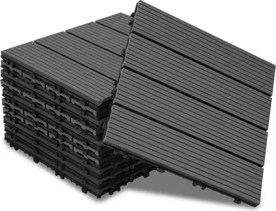 Produktbild von Aopunly Terrassenfliesen aus Kunststoff, Klicksystem, WPC Fliese,30 x 30cm, 22 Stück (2m²)