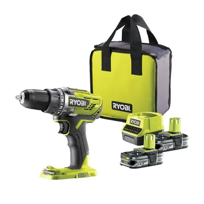Produktbild von RYOBI Akku-Bohrschrauber R18DD3-225S ONE+ Akkuschrauber, Bohrmaschine, Drehmoment 50Nm, 18V 2,5Ah