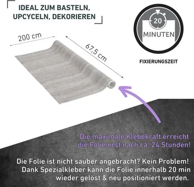 Produktbild von Klebefolie Beton - 67,5x200cm