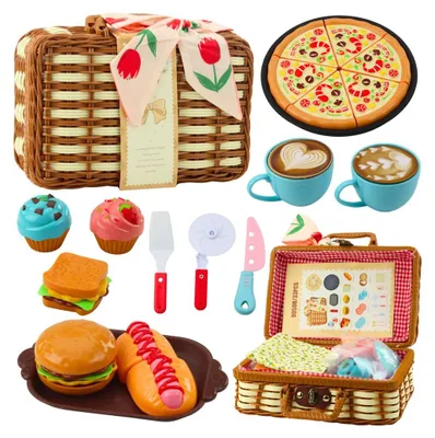 Immagine prodotto di Set cestino da picnic, stoviglie intrecciate, 33 pezzi.