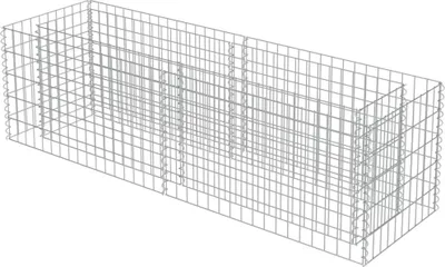 Produktbild von "SALE 2026"Beete - Silber  Gabionen-Hochbeet Verzinkter Stahl 180×50×50cm Stabli Möbel5528241