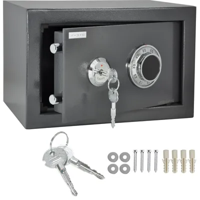 Produktbild von Mechanischer Möbeltresor mit Kombinationsschloss und Doppelbartschloss