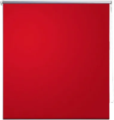Image de Store enrouleur occultant 124,4 x 230 cm, largeur du tissu 120 cm, rouge
