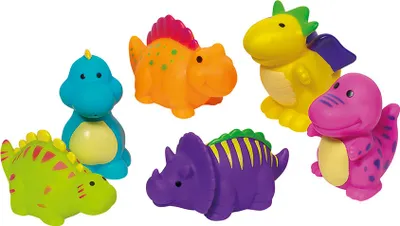 Obrázok produktu pre Goki Gumowe Figurki Dinozaurów do Zabawy i Kąpieli