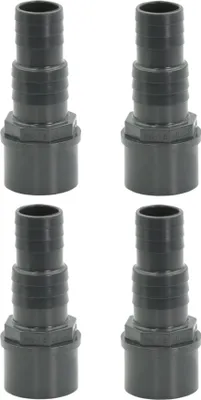 Produktbild von HAF 4x PVC Druckschlauchtülle mit 32mm 38mm x 50mm | Schlauchtülle x Klebestutzen | Schlauchverbinder aus grauem PVC-U | PN16 für Pool und Teich