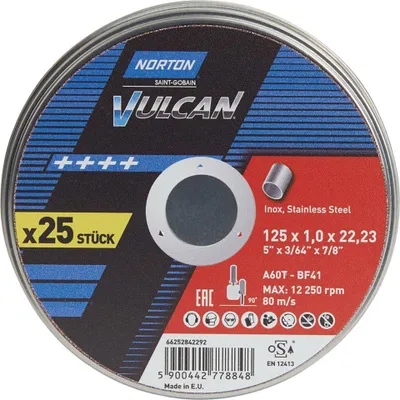 Immagine prodotto di Disco da taglio 25x Vulcan Inox 125x1,0 mm