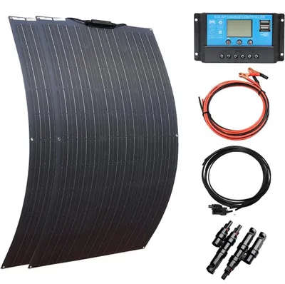 Obrázek produktu pro Flexibilní sada solárních panelů, 100W nebo 200W, monokrystalická účinnost, 200W sada solárních panelů