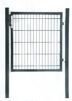 Produktbild von HOME DELUXE - Gartentor PORTARIUS - Farbe: Anthrazit, Höhe 120 cm - inkl. Griff, Schloss und Schlüssel I Gartenpforte Einfahrtstor Hoftür