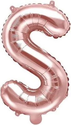 Produktbild von Folienballon Buchstabe S, 35 cm, Roségold