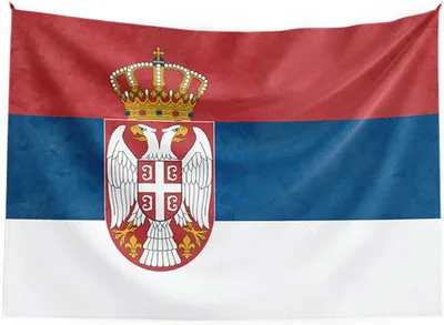 Produktbild von Flagge Serbien, Polyester, 90x150 cm, mit Aufhängevorrichtung, für nationale Feiern