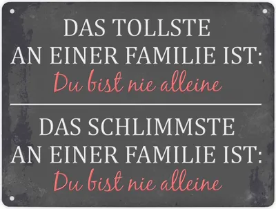 Produktbild von Metallschild XL mit Spruch: Das tollste an einer Familie ... Schild