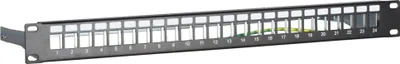 Produktbild von STP Keystone-Patchpanel, 24 Ports Unbestückt
