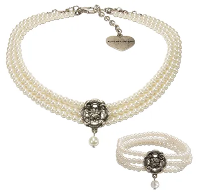 Produktbild von Alpenflüstern Trachtenschmuck-Set Perlen-Trachtenkette und Trachten-Armband Fred