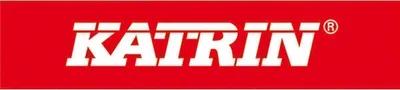 The image shows the brand logo "KATRIN" in white text on a red background.