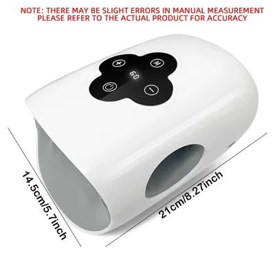 Immagine prodotto di Massaggiatore manuale - Dispositivo di massaggio manuale elettrico - Senza fili - 5 livelli - Funzione di riscaldamento - Vibrazione - Massaggio a impastamento - Bianco