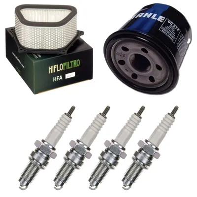 Image de Kit d'entretien pour Suzuki GSX 1300 RUZ Hayabusa SE 2003 : filtres et bougies d'allumage de pamoto - Neuf
