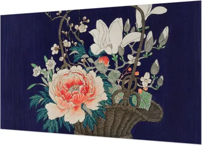 Produktbild von Selbstklebende Fototapete - Wandbilder für Wohnzimmer - 416x254 - Dekorative Wandfolie - Modernes Design für Wanddekoration - Tapeten für Innenräume - Blumenkorb