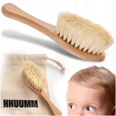Produktbild von HHUUMM Haarbürste für Babys Naturborsten Ziegenhaar sanft