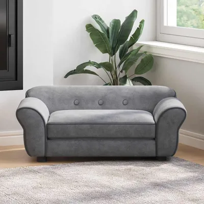 Obrázek produktu pro vidaXL Pohovka pro psy šedá 72x45x30 cm plyšová