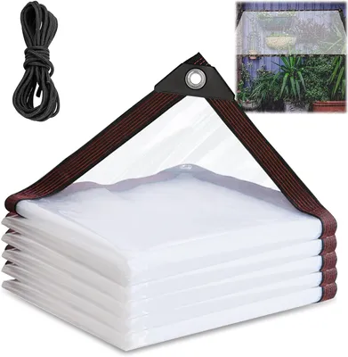Obrázok produktu pre Balkónová plachta 2 x 3 m, priehľadná, odolná voči UV žiareniu, pre balkón