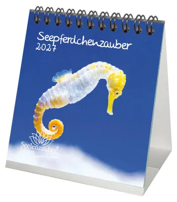 Produktbild von Seepferdchenzauber Tischkalender 10x10cm für 2027 Unterwasser - Seelenzauber