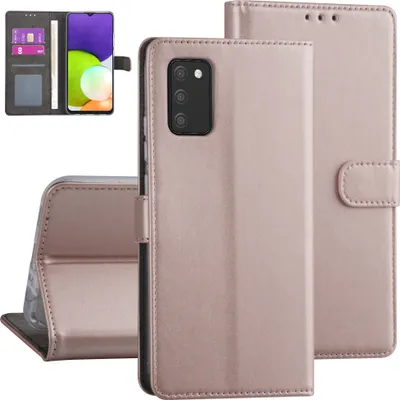 Produktbild von Samsung Galaxy A03s Book type case - Rose Gold - Card holder - Magnetic closure