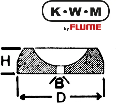 Produktbild von KWM by FLUME KWM-Einpresslager Messing KL261, B 0,60-H 0,50-D 1,42 mm