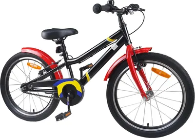 Produktbild von vidaXL Kinderfahrrad 22 Zoll für 7-12 Jahre alt Schwarz Rot