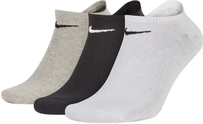 Obrázok produktu pre Nike Value No-Show, Neviditeľné ponožky, Čierna, Šedá, Biela, Dospelý, S, Elastan 1%, Bavlna 83, Nylon 16, Machine wash