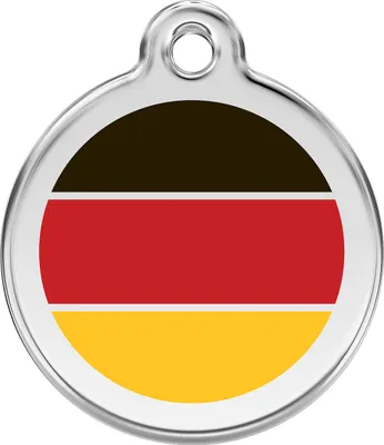 Produktbild von RedDingo Hundemarke mit individueller Gravur Deutschland Flagge, Größe: M