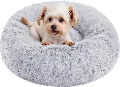 Produktbild von Waschbare Hundekissen dunkelgrau 50cm Durchmesser