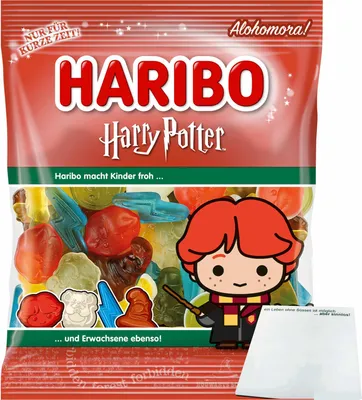 Produktbild von Haribo Harry Potter Ron Edition (160g Beutel) + usy Block