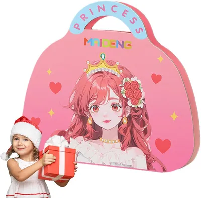 Produktbild von Prinzessinnen Make-Up Spielset für Kinder – Kreatives Schmink- & Bastelset mit Glitzer, Stickern & Diamanten (ab 3 Jahren)