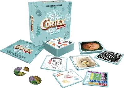 Produktbild von Cortex-Herausforderung Kartenspiel mit 90 Karten, 6 Denkrätseln, 10 Tastkarten für 2-6 Spieler