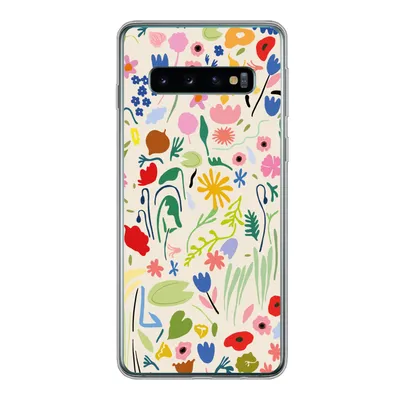 Produktbild von MuchoWow® Handyhülle Schutzhülle Hülle für Samsung Galaxy S10 Blumen - Muster - Pflanzen Silikon Softcase Handy Hülle - Handytasche